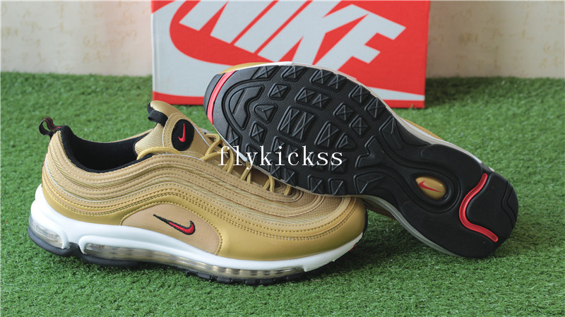 Authentic Nike Air Max 97 OG Gold Metallic Gold